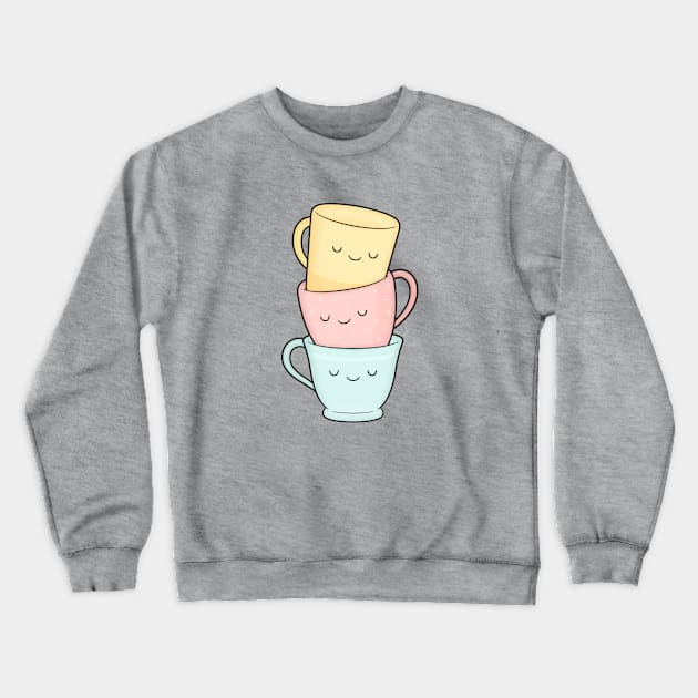 Teacups Crewneck Sweatshirt by kimvervuurt